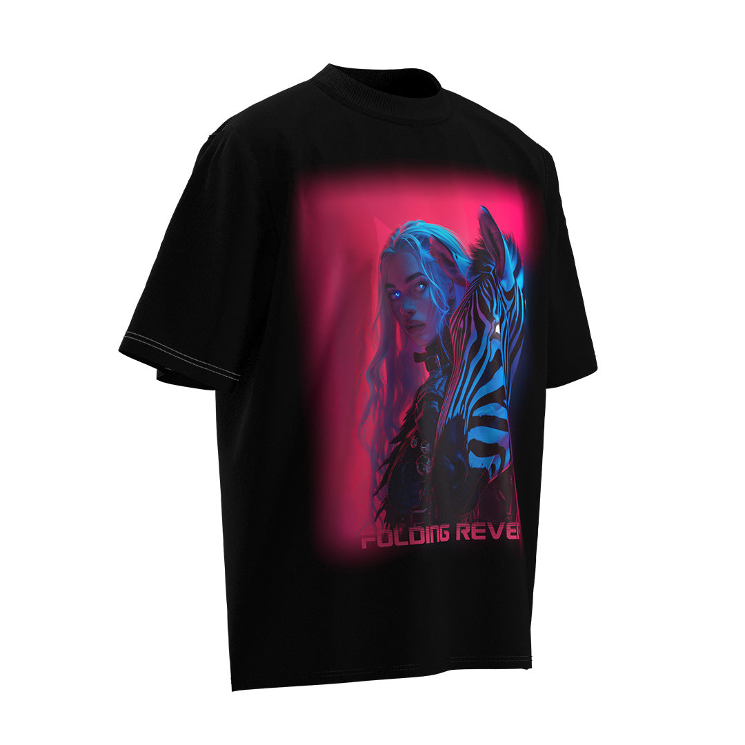 - Folding Revery - Folding Revery Cyberpunk Pink Dreamy Graphic Unisex Loose-Fit Short-Sleeve T-Shirt