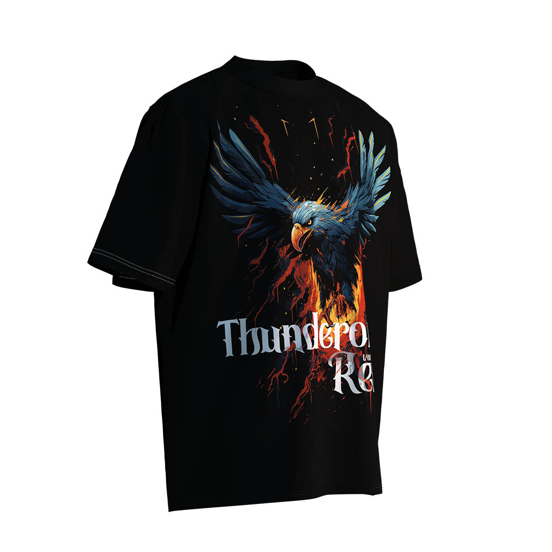 【Limited Edition】- Thunderous Reign - Engraved Eagle Print Unisex Loose T-Shirt