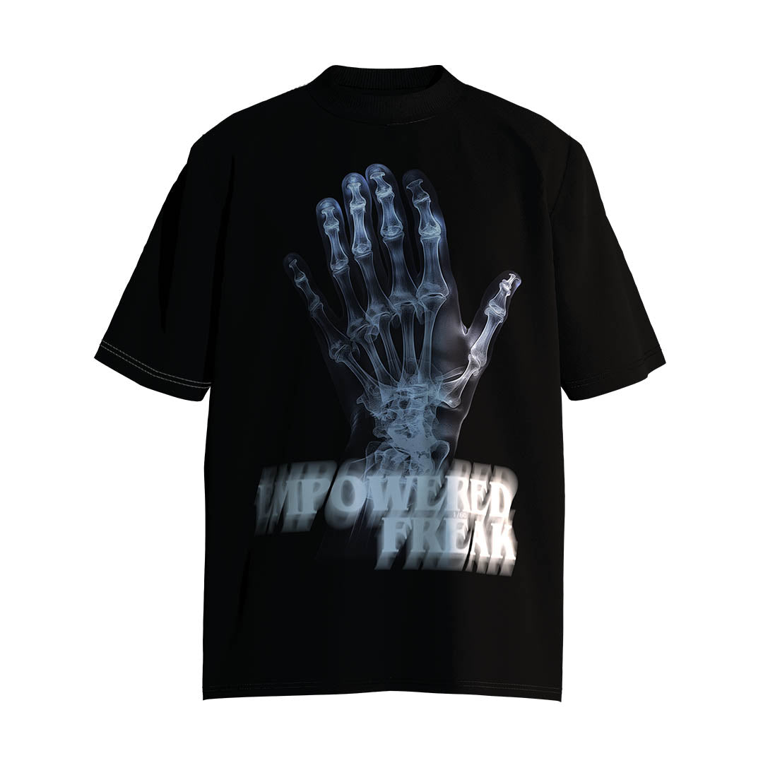 【Limited Edition】- Empowered Freak - X-ray Six-Finger Freak Hard Core Print Unisex Loose T-Shirt