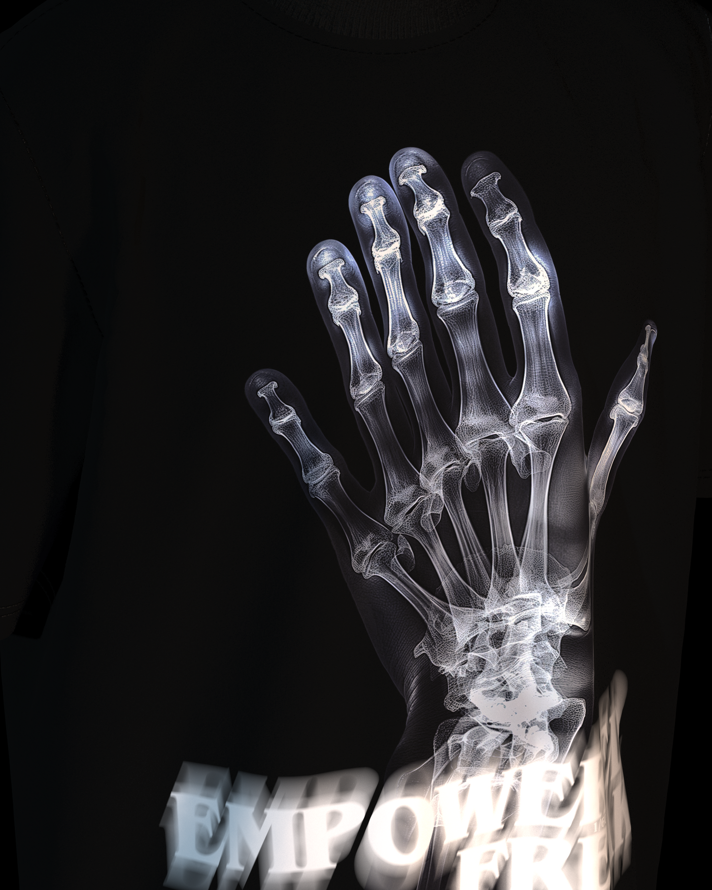 【Limited Edition】- Empowered Freak - X-ray Six-Finger Freak Hard Core Print Unisex Loose T-Shirt