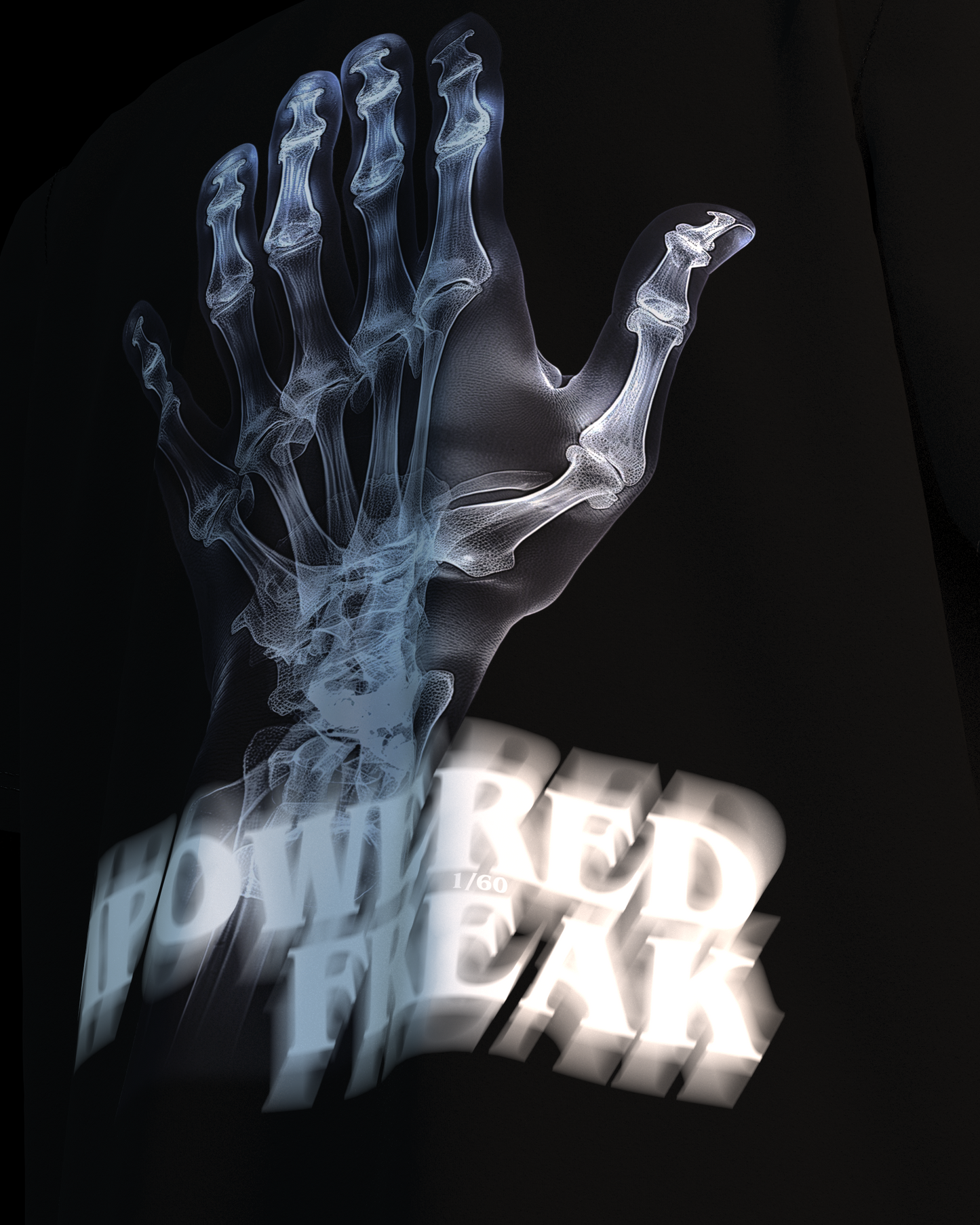 【Limited Edition】- Empowered Freak - X-ray Six-Finger Freak Hard Core Print Unisex Loose T-Shirt